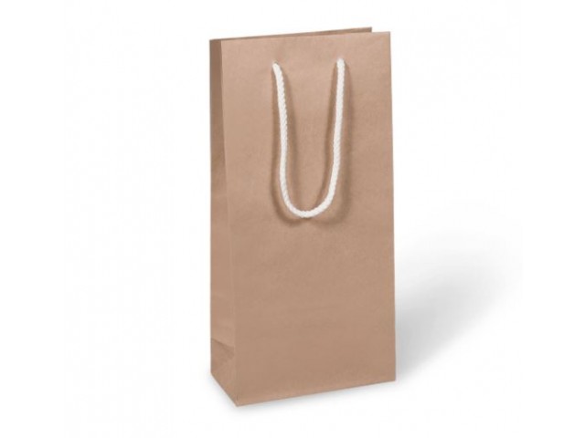 Kraft Paper Double Wine & Bottle BAG with Rope Handle (Bundle/10)