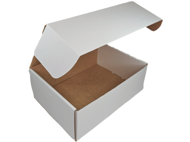 XLarge (I) WHITE Hinged Lid Cardboard Gift Box (Print Option Available) 