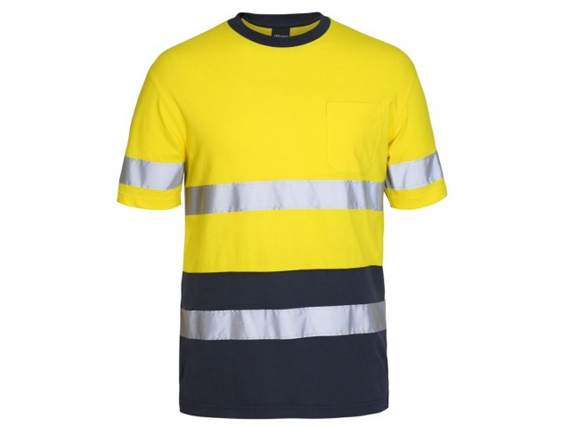 Hi Vis Crew Neck (Day & Night) T-Shirt YELLOW/NAVY