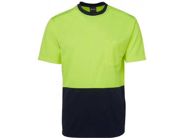 Hi Vis Traditional T-Shirt LIME/NAVY