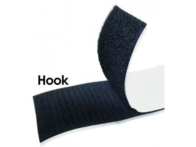 Texilon 'Hook' Strip Black 50mm x 25m Roll