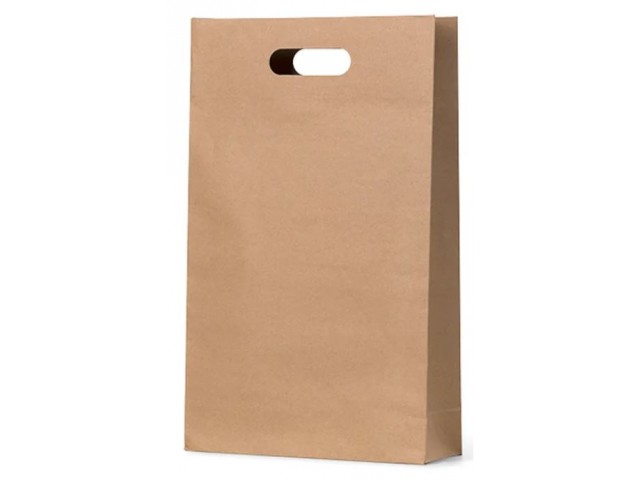 Brown Kraft Triple Die Cut Wine Carry Bag