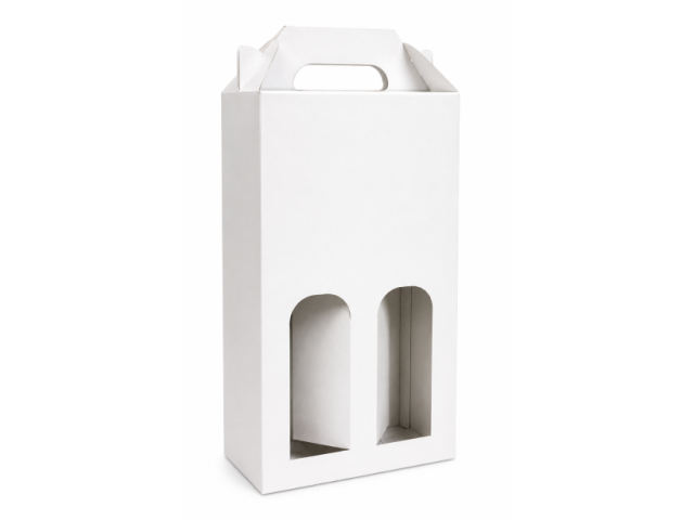 2 Bottle Wine Carry Pack WHITE