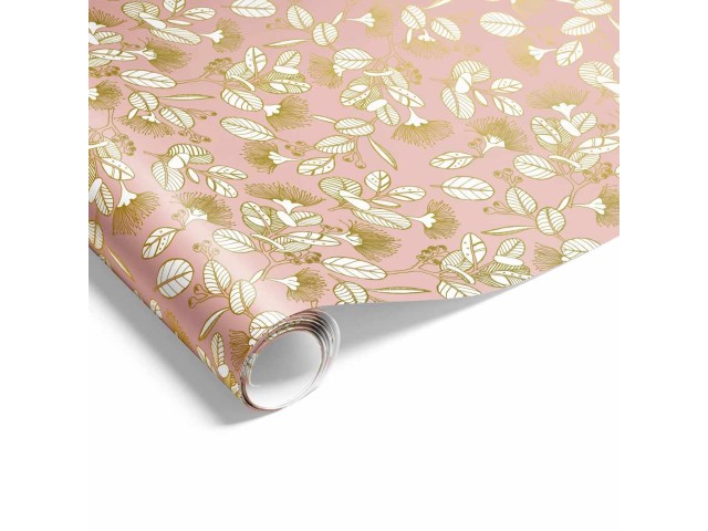Gift Wrap Pohutukawa Dusty Pink Gold