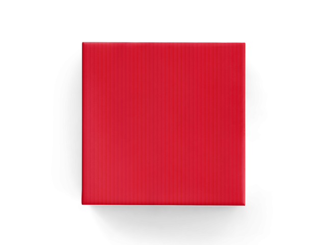 Gift Wrap Embossed Stripe Red On Gloss