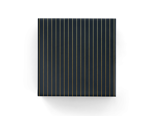 Gift Wrap Pinstripe Black & Gold On Gloss