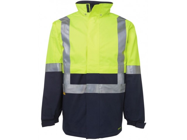 Hi Vis Waterproof Jacket (Lime/Navy) Day & Night