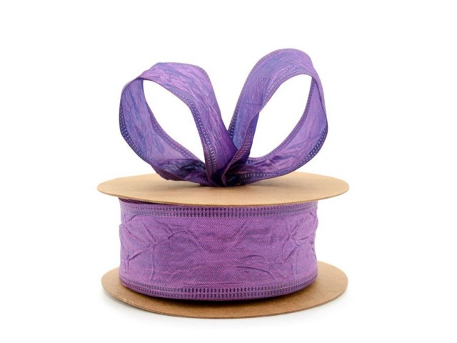 Purple Taffeta Ribbon Wire Edge 