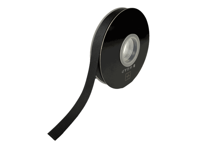 Ribbon Grosgrain 13mm x 30m Black