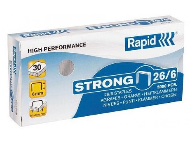 Standard Office Staples Rapid 26/6mm (Box/5000)