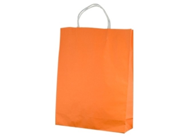 **7 Bundles Left** Twist Handle Paper Bag ORANGE Bundle/10